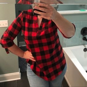 NWOT buffalo plaid flannel top